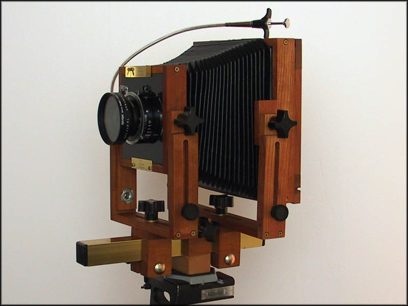 4x5 Cherrywood Camera, large format, bender