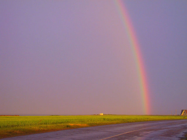 photograph, PEI, rainbow, scenic, landscape