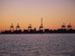 docks at sunset