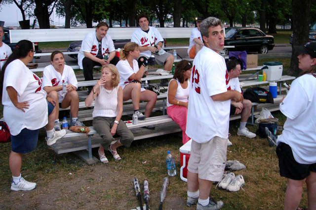 softball, bleachers, jay stumpf, ehs, allstream softball, relaxing