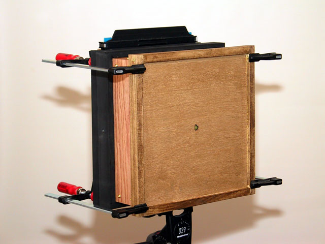 Front view of pinhole camera